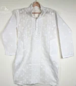 Noor Crest Lucknowi Chikankari Men’s Kurta Pajama - Image 2