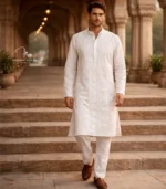 Noor Panel Lucknowi Chikankari Men’s Kurta Pajama