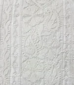 White Lucknowi Chikankari Menswear Kurta Pajama set - Image 3
