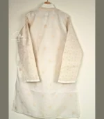 Off-White Lucknowi Chikankari Menswear Kurta Pajama set - Image 2