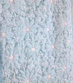 Sky Blue Cotton Top with Lucknowi Chikankari - Image 3