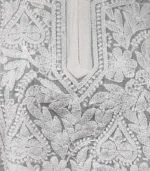 White Cotton Top with Lucknowi Chikankari - Image 3