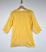 Mehr Yellow Chikankari Short Kurti - Image 4