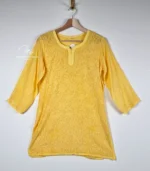 Mehr Yellow Chikankari Short Kurti - Image 2