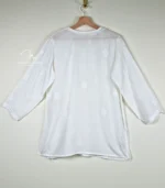Mahnoor White Short Kurti with Lucknowi Chikankari - Image 4