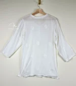 Noori White Short Kurti with Lucknowi Chikankari - Image 4