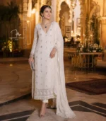 Unstitched Noor Pearl Jaal Chikankari Kurta Dupatta