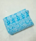Sky Blue Saree Georgette - Image 5