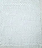 White Georgette Rose Pallu Saree - Image 6
