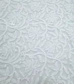 White Georgette Saree Daisy - Image 2