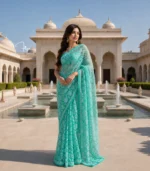 Ferozi Lucknowi Saree