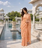 Orange Georgette Saree