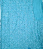 Sky Blue Saree Georgette - Image 3