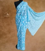 Sky Blue Saree Georgette - Image 7