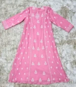 Pink Mul Chanderi Kurta Dupatta with lining - Image 4