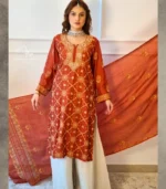Rust Lucknowi Suit