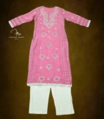 Pink Mul Chanderi 3 pc - Image 8