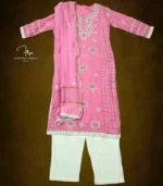 Pink Mul Chanderi 3 pc - Image 5