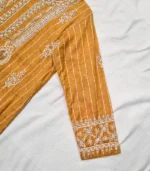 Orange Linen Chanderi Kurta dupatta - Image 6