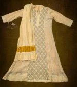 Beige Tissue Anarkali Dupatta - Image 4