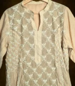 Beige Tissue Anarkali Dupatta - Image 6