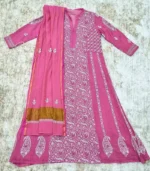 Strawberry Pink Tissue Anarkali Dupatta - Image 8