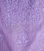 Purple Mul Chanderi Chikankari Set - Testing Only - Image 3