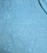 Sky Blue Mul Chanderi Chikankari Set - Image 5