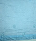 Powder Blue Sequins Saree with Lucknowi Chikankari - Image 3