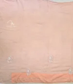 Peach Sequins Saree with Lucknowi Chikankari - Image 4