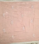 Peach Sequins Saree with Lucknowi Chikankari - Image 2