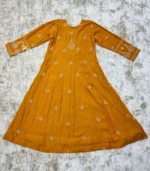 Orange Lucknowi Chikankari Anarkali - Image 6