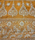 Orange Lucknowi Chikankari Anarkali - Image 5