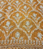 Orange Lucknowi Chikankari Anarkali - Image 4