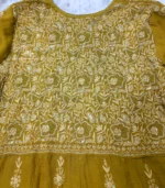 Mehendi Green Silk Anarkali - Image 4