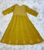 Mehendi Green Silk Anarkali - Image 5