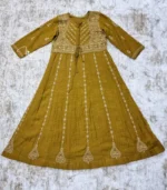 Mehendi Green Silk Anarkali - Image 7