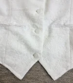 White Lucknowi Ladies’ Waistcoat - Image 3