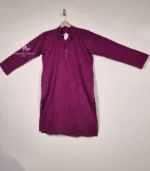 Burgundy Gents' Lucknowi Kurta Pajama - Image 2