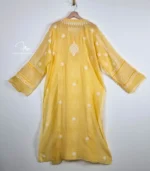 Zard Mul Chanderi Chikankari Set - Image 6