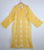Zard Mul Chanderi Chikankari Set - Image 3