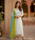 Sahar 3pc Unstitched Lucknowi Chikankari Cotton Suit