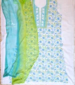 Sahar 3pc Unstitched Lucknowi Chikankari Cotton Suit - Image 7