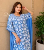 Blue Crepe Kaftan - Image 5