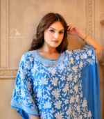 Blue Crepe Kaftan - Image 6