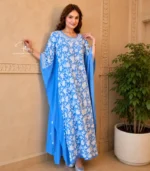 Blue Crepe Kaftan