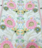 Unstitched Pastel Lucknowi Organza Suit - Image 4