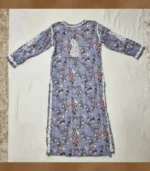 Mist Grey Chikankari Kurta - Image 2