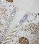 Unstitched Pure Georgette Chikankari Kurta with Dupatta - Image 2