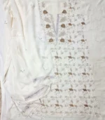 Unstitched Pure Georgette Chikankari Kurta with Dupatta - Image 3
